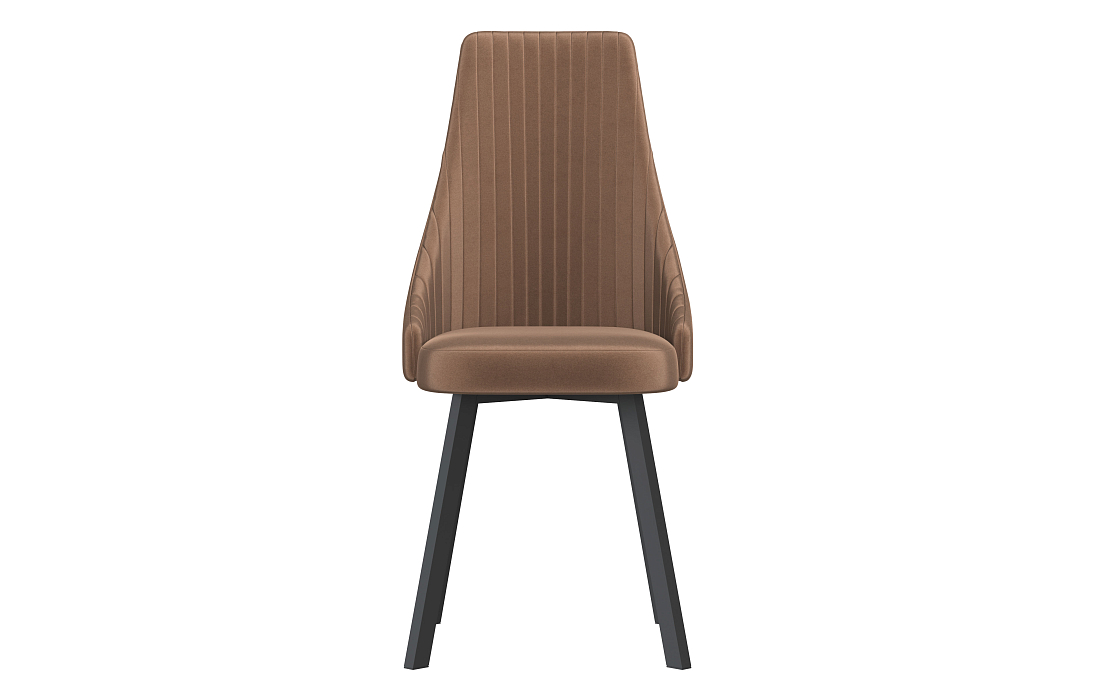 Стул Лион велюр конфетти корица/Цвет металл черный